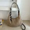 Bolso de Axila para Mujer 2026 Nuevo Otoño Vintage Gamuza Melard Bolso de Hombro para Viajes Cotidianos Bolso Cruzado de Gran Capacidad