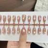 Coleção de Comércio Exterior de Unhas Postiças Curtas de Alta Qualidade, Elegantes, Delicadas, Maduras e Estilosas com Efeito Olho de Gato
