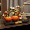 Adornos de Caqui para Sala de Estar, Decoraciones de Lujo de Gama Alta para Entrada y Mueble de TV, Regalos de Inauguración