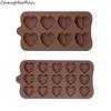 Molde de silicone para mousse em formato de coração de diamante com 8 peças Molde para bolo em formato de coração branco Dia dos Namorados Molde de gesso para sobremesa francesa
