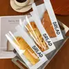 Bolsa de Embalaje para Pan de Agua Alcalina con Ventana Transparente Bolsa Europea de Oruga para Bagel Baguette Embalaje para Hornear Bolsa de Papel Kraft