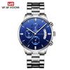 Reloj de Cuarzo para Hombre con Banda de Acero Inoxidable, Casual de Negocios con Calendario, Resistente al Agua, Acero Inoxidable Negro, Reloj del Fabricante, Nuevo Producto Transfronterizo