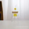Entra en la Taza de Bebida Jugo de Nube Linda Gran Capacidad Resistente a Altas Temperaturas Taza de Una Sola Capa Taza con Lazo Taza con Popote