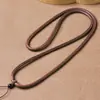 Corda Penduradora para Pingente de Jade para Homens e Mulheres, Cordão de Colar para Pingente de Jade, Tira para Pescoço com Amuleto de Buda de Âmbar, Cordão Grosso de Couro Encerado