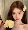 Vibración de Deseo Suave y Puro Flor de Magnolia Pinza para el Cabello Estilo Vacaciones en la Costa Pinza para el Flequillo Pinza Lateral Colección de Accesorios para el Cabello para Fotos