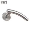 Venta al por mayor de fábrica 304 acero inoxidable codo manija de puerta manija silenciosa para puerta interior manija de cerradura dividida estándar europeo
