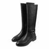 Botas Planas hasta la Rodilla Estilo Europeo 2026 Otoño e Invierno Nuevas Botas de Caña Alta Punta Redonda Pequeñas Botas de Montar para Mujer