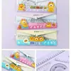 Suministrado Directamente por el Fabricante, Set de Reglas de Dibujos Animados para Estudiantes, Papelería Linda para Niños, Set de Reglas Multifuncional, Escuadra, Transportador, Regla