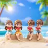Figuras Criativas de Casal Comendo Melão para Micro Paisagismo, Acessórios de Decoração DIY para Casa de Bonecas, Carro Miniatura e Enfeites de Mesa