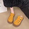 Chinelos Birkenstock para Uso Externo Feminino Verão 2025 Novos Solado Grosso Aumento de Altura Biqueira Meia-Calça Solado Macio Versátil Preguiçoso Sapatos de Praia