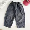 Valle del Viento 2026 Otoño Nuevo de Moda Versátil Personalizado para Niños Jeans Acolchados Corte Holgado Pantalones de Primavera y Otoño para Niños