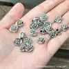 Aleación de Plata Tibetana Cuentas Espaciadoras Vintage Colgante Hecho a Mano Pulsera de Cristal Hecha a Mano Cuentas Espaciadoras Borla