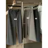 Pantalones casuales rectos de mezcla de lana tipo papel estilo coreano minimalista Hers Sweet 2026 Otoño/Invierno para mujer 92540
