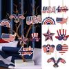 Colgantes Decorativos de Madera del Día de la Independencia Americana Suministros de Decoración para Fiesta del Día Nacional Accesorios para Regalo Colgantes de Letrero de Madera