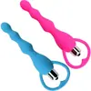 Plug Anal de Silicona Cuentas Vibrantes Vibrador Anal Masaje Trasero Masturbación para Uso Divertido para Adultos