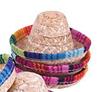 Sombrero para Botella de Vino Pequeño Sombrero de Paja Mexicano Mini Sombrero para Mascota Sombrero de Paja Accesorios para Muñecas Set de Sombrero Bufanda para Botella de Vino