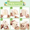 Amazon Cross-Border Temu Brinquedos e Artesanato de Casa de Pássaros de Madeira Crianças DIY Pintado Montado Casa de Pássaros Ninho de Pássaro de Madeira