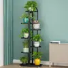 Suporte de Flores de Ferro Forjado Atacado Transfronteiriço Multi-Camadas Interno Suporte de Flores para Pothos Orquídea Suspensa Roda Universal Removível Vaso para Plantas Verdes Interno