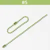 Cadena de Cuentas de Colores Cadena de Cuentas Ondulada Color Caramelo Accesorios para Joyería DIY Colgante Etiqueta Cadena Colgante de Cuentas Guka Cadena de 2.4 mm Pintada