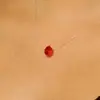 Moda Transfronteriza Sencillo Colgante de Cristal Forma de Gota de Agua con Hilo de Pescar Invisible para Mujer, Cadena Sencilla y Fresca de Clavícula Multicapa