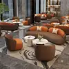 Conjunto de Sofá de Recepção Área de Recepção de Hotel Quarto de Hóspede Salão de Beleza de Luxo Leve Sofá Curvo