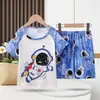 Traje Curto de Verão para Bebê Menino Roupas de Casa Roupas Pijamas Infantis Roupas Infantis Atacado