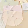 40-65kg Peças de Viscose Estilo College Desenho Animado Fofo Casual Confortável Calcinhas Triângulo de Cintura Média para Meninas