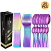 26 Modelos Nuevos de Vajilla de Acero Inoxidable 1010 Transfronteriza Juego de 16/24/30 Piezas Vajilla Occidental Cuchillo para Bistec, Tenedor, Cuchara Juego en Caja de Regalo