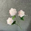 Nova flor artificial peônia de romã com 3 cabeças para fotografia de casamento, decoração de cena, vitrine de casa e arranjo floral atacado