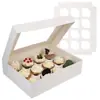 Caixa para Cupcake com 12 Cavidades Caixa para Cupcake Caixa para Tarte 1246-Granule Embalagem Personalizada para Confeitaria Caixa de Papel