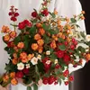 Flor artificial de rosa única estilo nórdico, disponible en stock, adecuada para accesorios de fotografía de bodas y decoración de hoteles de lujo ligero.