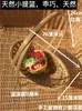 Cesta de Bambú Tejida a Mano Retro para el Hogar con Tapa, Cesta de Bambú Tejida para Verduras, Cesta de Compras, Cesta de Almacenamiento, Estilo Fruta