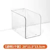 Suporte de mesa transparente em acrílico para livros, porta-livros, organizador de livros fixo, caixa de armazenamento de mesa, prateleira de armazenamento