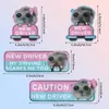 Imanes para Coche Reflectantes Populares Transfronterizos Pegatinas para Coche de Abeja de Panal de Dibujos Animados Prácticas Pegatinas para Parachoques y Carrocería de Conductor Novato
