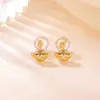 Pendientes Yiluyin de Plata de Ley S925 Chapados en Oro, Nuevo Estilo Chino, Moneda de Cobre Lingote, Pendientes de Diseño de Nicho de Moda para Mujer