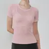 Ropa deportiva de verano de secado rápido, manga corta, para Pilates, entrenamiento, fitness, shorts de yoga de malla holgados y transpirables para mujer