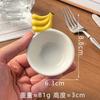 Pratos de Condimento Fofos Selecionados Cuidadosamente Série de Frutas 3D Estilo Alça, Pratos de Molho, Pequenos Pratos Domésticos Cerâmicos Coloridos sob Esmalte