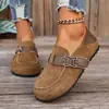 Zapatos Birkenstock Retro de Suela Gruesa Talla Grande Transfronterizos para Mujer 2026 Nuevos Zapatos Planos Casuales de Uso Diario Punta Redonda Zapatos Birkenstock Zapatos de Comercio Exterior
