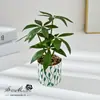 Folha de Felicidade Artificial Mini Bonsai Interno Planta Verde Artificial Criativa Decoração Mesa de Sala de Estar Adorno para Fotografia