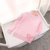 Fábrica de Ropa Infantil de Comercio Exterior 2024 Nuevo Suéter de Punto para Niñas con Lazo Invierno Cálido Color Sólido Suéter de Punto para Niños