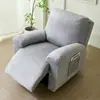 Funda de Sofá Elástica de Cobertura Total Tipo Dividido de Imitación Ultra-Terciopelo para Sofá Reclinable, Suave y Cómoda, Diseño Simple