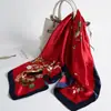 Oferta Especial Seda de Hangzhou Sedas y Satines Bufanda Cuadrada Grande de 90 cm Bufanda de Seda Simulada Bufanda Versátil para Mujer Chal Delgado de Primavera y Otoño Protección Solar