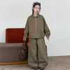 Conjunto de Ropa de Otoño para Niñas 2026 Nueva Moda Casual de Primavera y Otoño con Chaqueta y Pantalones de Pierna Ancha para Niñas Mayores y Estudiantes de Secundaria
