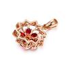Collar de plata para mujer, colgante de plata japonesa y coreana, colgante poligonal, colgante de rubí, joyería de plata y oro rosa de 18 quilates