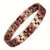 Pulsera antigua de cobre rojo más vendida transfronteriza con cierre de reloj, moda vintage finamente tallada en forma de cruz, joyería magnética completa para parejas al por mayor