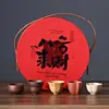 Taza de Maestro de Arcilla Púrpura Juego de Té Blanco Viejo Cerámica Rojo Chino Evento Ciudad Prohibida Regalo para Empleados Empresa Festival de Medio Otoño Festival del Bote del Dragón