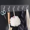 Gancho de plástico transparente resistente para colgar toallas de papel, sin perforaciones, para puerta de cocina, sin dejar rastro