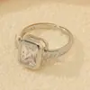 Anillo Abierto de Moda DIY para Mujer con Diamantes Micro-engastados de Fábrica Personalizado Joyería Producto Nuevo Transfronterizo Europeo y Americano
