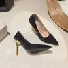 Zapatos de Tacón de Aguja con Punta Aguda Estilo Hepburn Retro Francés para Mujer 2026 Primavera Nuevos de Cuadros Elegantes Versátiles Tacones Altos