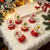Nuevos Globos de Nieve Luminosos de Venta Caliente Transfronteriza Bolas de Cristal Decoraciones Navideñas Adornos de Escritorio Pequeños Regalos
